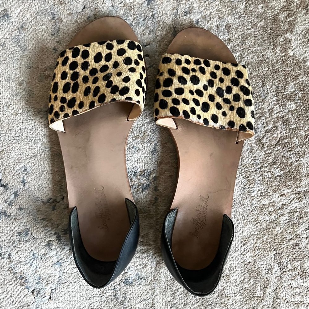Loeffler Randall Sawyer Animal Print Slide SZ 7.5